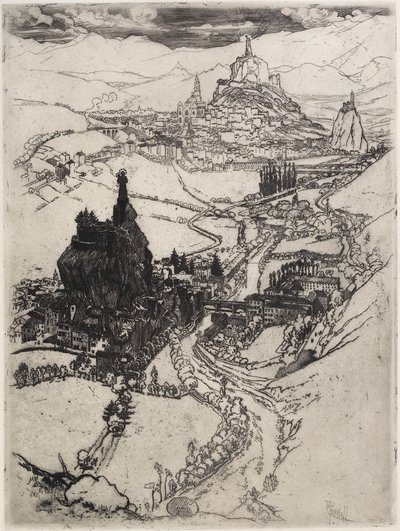 Le Puy, Third Plate by Joseph Pennell